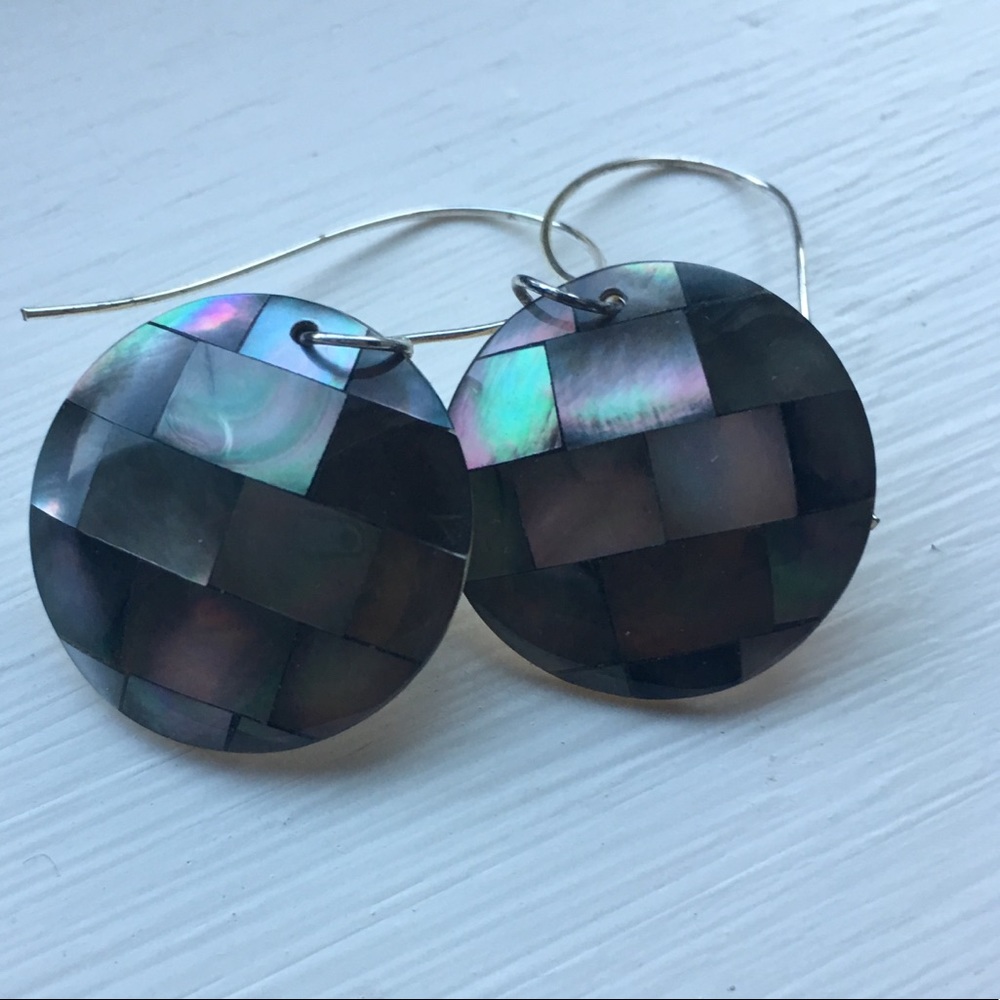 Thai mother of pearl mosaic earrings